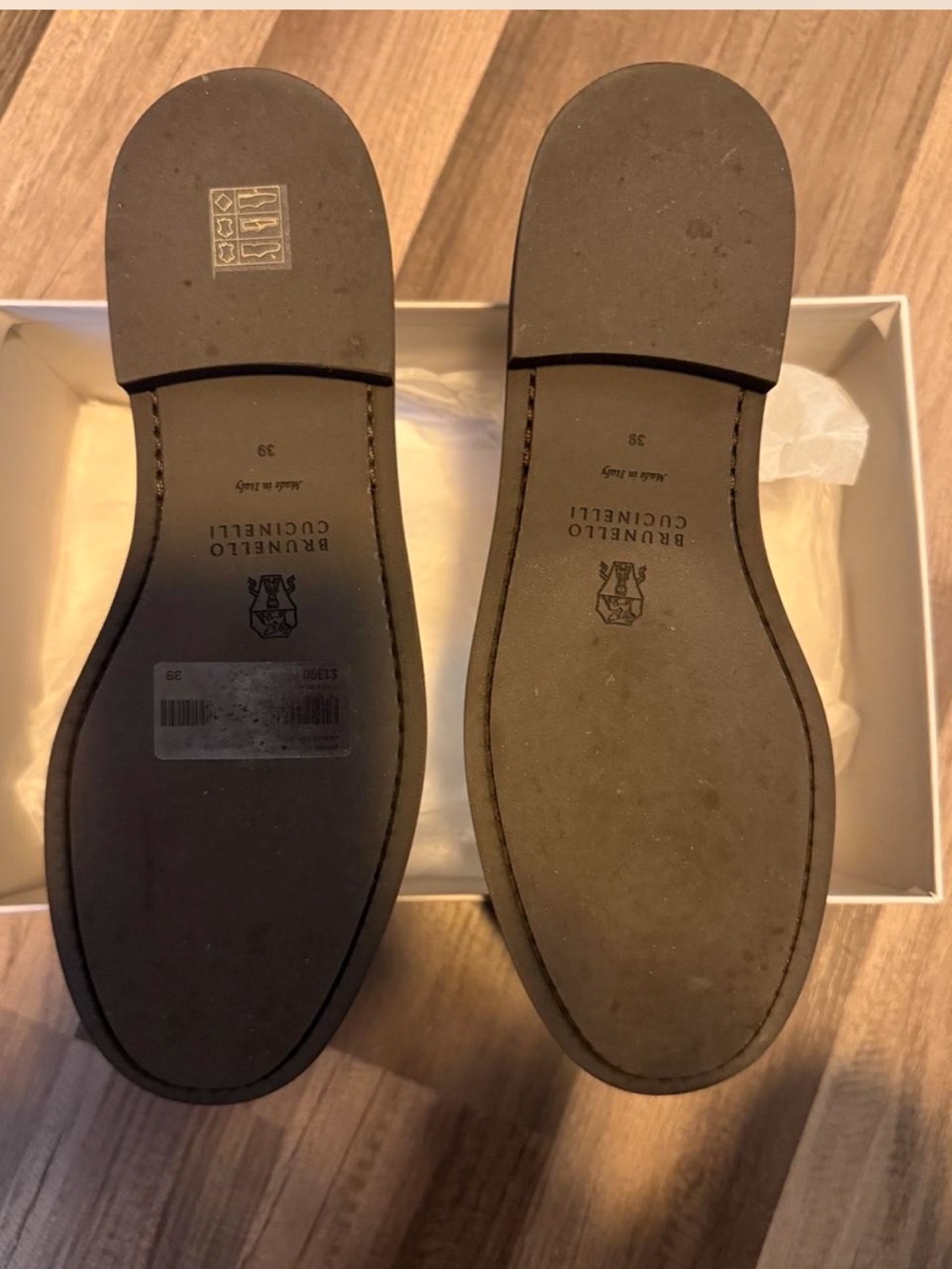 Brunello Cucinelli Black Leather Flats & Loafers - Picture 4 of 4